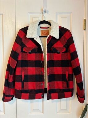 Levi's Plaid Sherpa Jacket